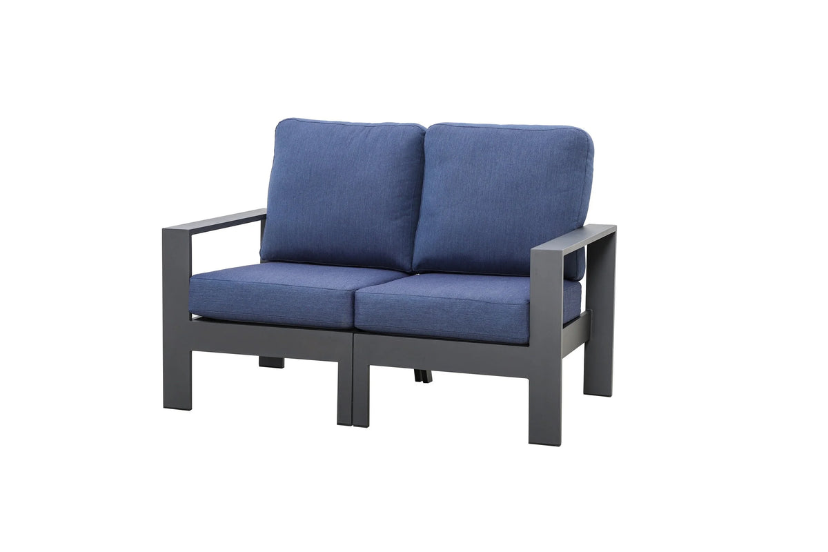 Shoreline 4-Seat Patio Aluminum Seating Group with Swivel Glider Recliners | Outdoor Set