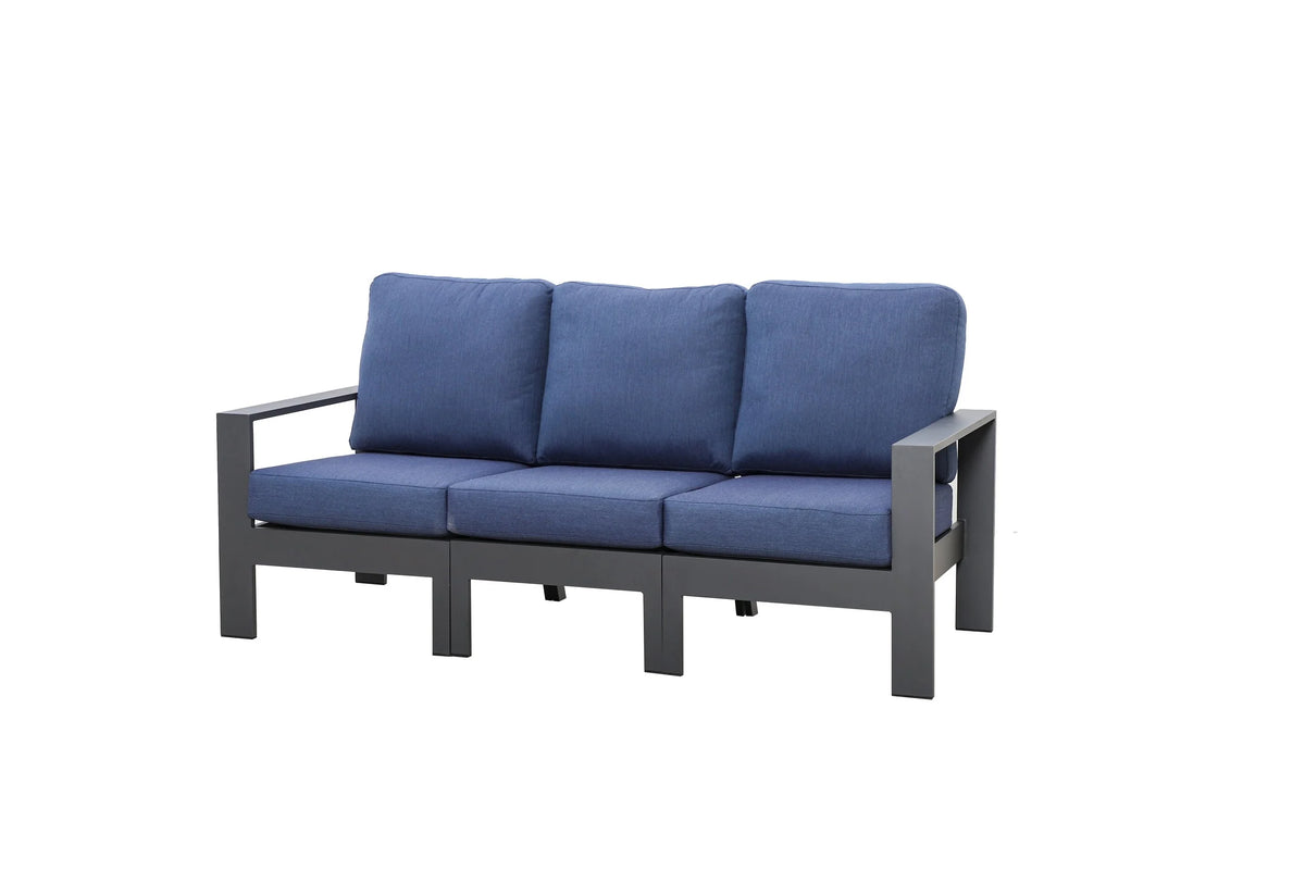 Shoreline 5-Seat Patio Aluminum Seating Group with Swivel Glider Recliners | Outdoor Set