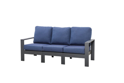 Shoreline 5-Seat Patio Aluminum Seating Group with Swivel Glider Recliners | Outdoor Set