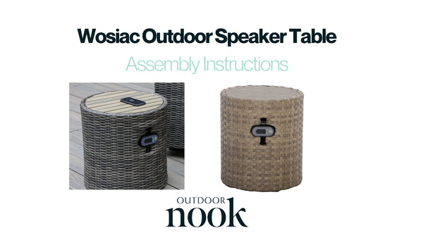 Wosiac Outdoor Speaker Table
