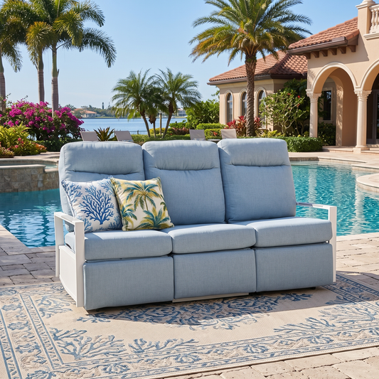 Kiesta Outdoor Aluminum Reclining Sofa | Outdoor Sofa