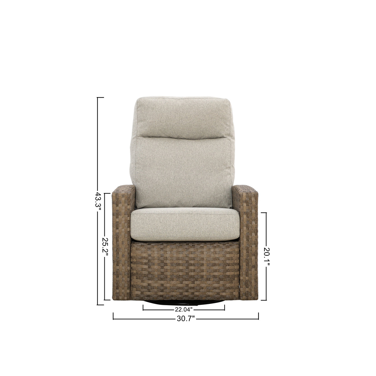 Newport 5-piece Patio Wicker Modular Sofa Set with Swivel Glider Recliners | Outdoor Set