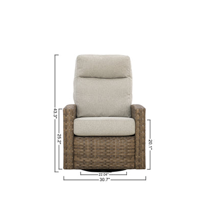 Newport 5-piece Patio Wicker Modular Sofa Set with Swivel Glider Recliners | Outdoor Set