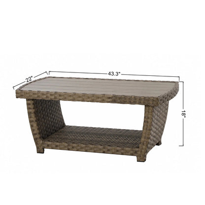 Newport Outdoor Wicker Cocktail Table