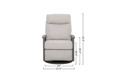 Huntington Outdoor Aluminum Swivel Glider Recliner - Sunbrella Canvas Canvas - Size