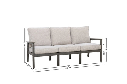 Huntington 5-piece Patio Aluminum Modular Seating Group with Cushions _ Outdoor Set — Outdoor Nook U - size
