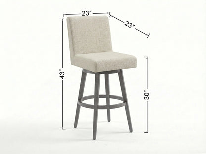 Solurium Armless Bar Stool - Shadow Lattice _ Outdoor Upholstered Armless Bar Stool — Outdoor Nook U - size