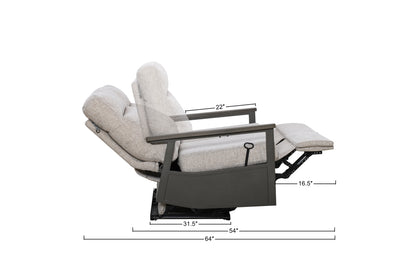 Huntington 4-seat Patio Aluminum Reclining Loveseat Conversation Set with pair of Recliners — Outdoo - size