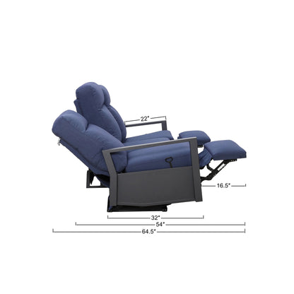 Shoreline Outdoor Aluminum Reclining Sofa _ Outdoor Sofa — Outdoor Nook USA - size