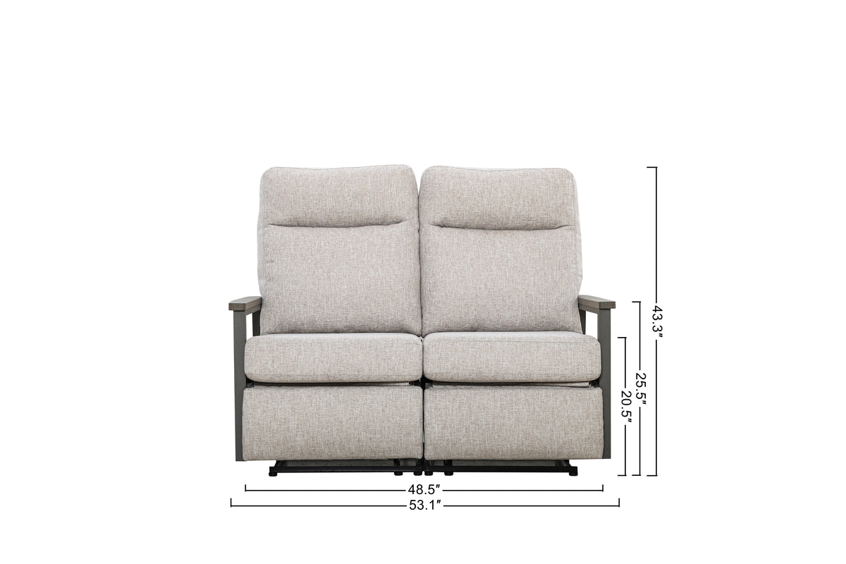 Huntington 4-seat Patio Aluminum Reclining Loveseat Conversation Set with pair of Recliners — Outdoo - size