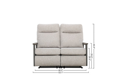 Huntington 4-seat Patio Aluminum Reclining Loveseat Conversation Set with pair of Recliners — Outdoo - size