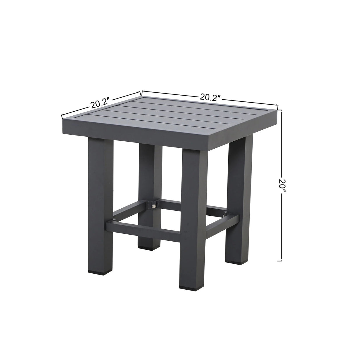 Shoreline Aluminum Outdoor 2PC Swivel Glider Recliners and Side Table _ Outdoor Bistro Set — Outdoor - size