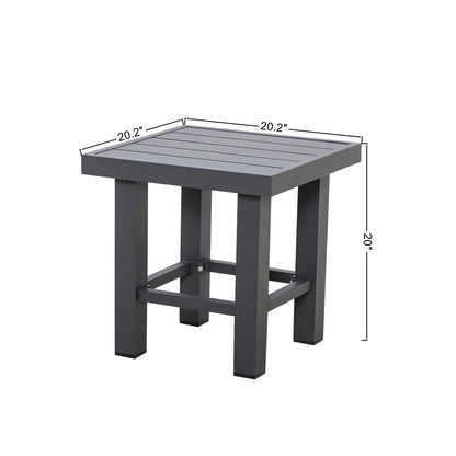 Shoreline Aluminum Outdoor 2PC Swivel Glider Recliners and Side Table _ Outdoor Bistro Set — Outdoor - size